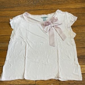 H&M Pink Blouse with Added Corsage Size L